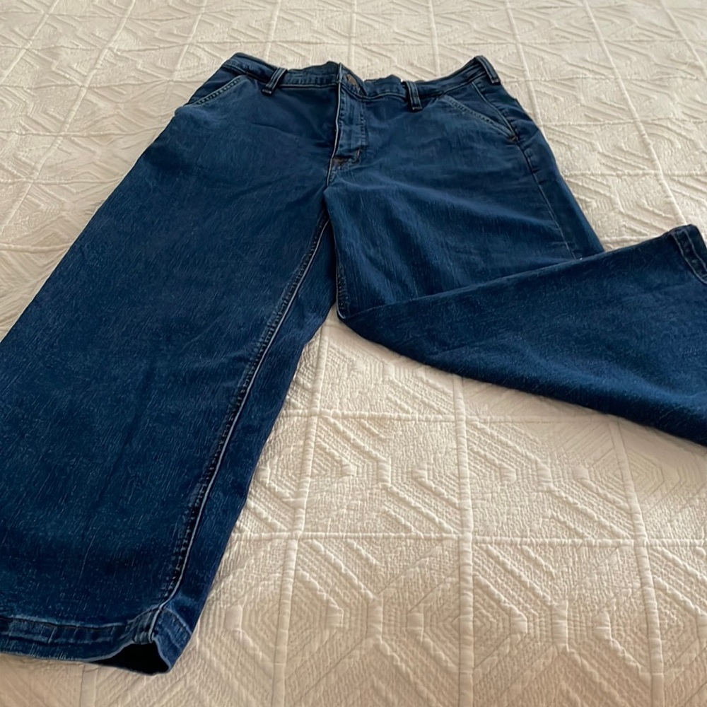 J. Crew Dark Blue Flare & Wide Leg Jeans